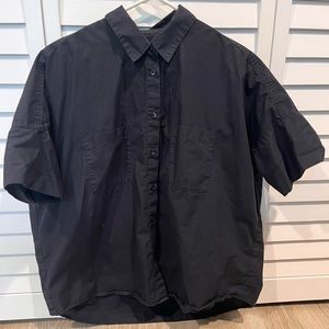 Madewell Black Short-Sleeve Button Shirt